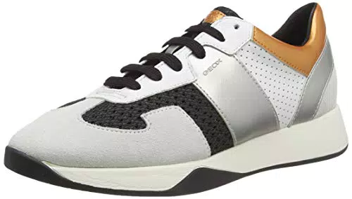 Geox D Suzzie B, Sneakers Donna, Nero/Bianco