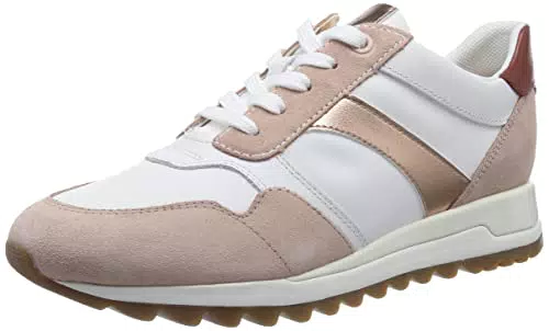 Geox D Tabelya, Scarpe da Ginnastica Donna, Nude White