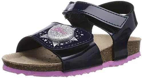 Geox J Adriel Girl, Sandali Bambine e ragazze, Navy