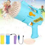Glovios Pistola a Bolle per Bambini, 69 Fori Macchina per Bolle