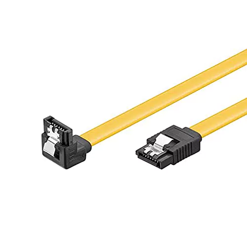 Goobay 95020 Cavo dati S-ATA per HDD, SDD, 6 Gbit Spina SATA tipo L a spina SATA tipo L ad angolo di 90°