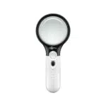 Goobay Lente d'ingrandimento 41255 con luce LED - Alta chiarezza - Lente d'ingrandimento senza distorsioni con ingrandimento 2x e 12x - lente d'ingrandimento