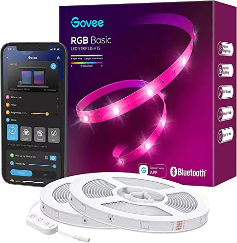 Govee Striscia LED 20 Metri, Striscia LED RGB Bluetooth con Controllo App