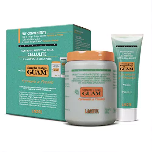 Guam Fanghi d'Alga Convenienza Freddo - set composto da 1 kg di Fanghi d'Alga Guam più 250 ml di Crema gel ai Fanghi d'Alga Guam