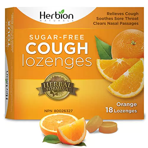 Herbion Naturals Compresse per la tosse senza zucchero con aroma naturale di arancia 18 compresse - Per adulti e bambini 12+