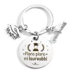 Portachiavi Regalo Laurea 2023, acciaio