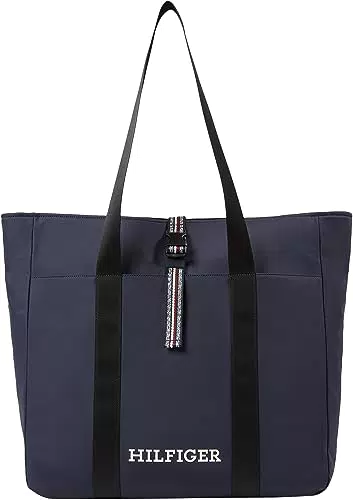 HILFIGER TOTE, Blu, OS, Blu spaziale., Taglia unica
