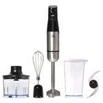 HOMCOM Mixer Cucina 1000W Multifunzione 4 in 1, Frullatore a Immersione