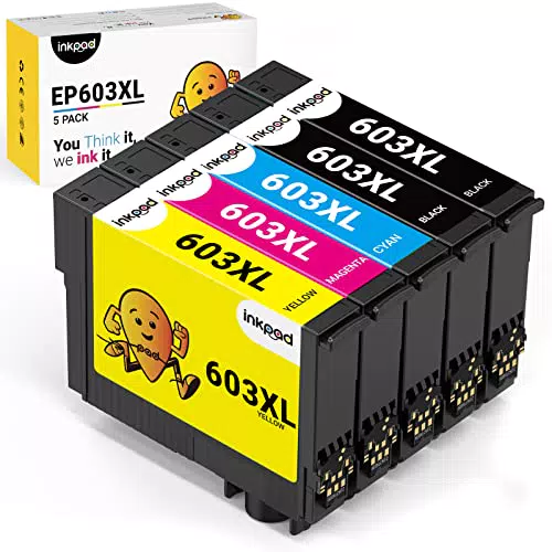 iNKPAD 603XL Cartucce d'inchiostro Compatibili Sostituzione per Epson WF-2830 WF-2810 XP-3100 XP-4100 XP-2100 XP-3105 XP-4105