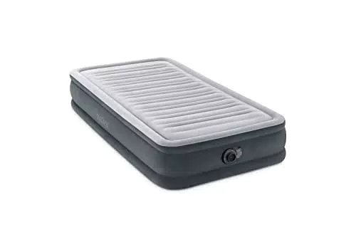 Intex 67766ND - Materasso Dura-Beam Comfort Plush Singolo con Pompa Elettrica Incorporata