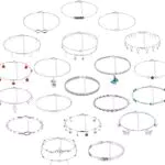 JeweBella Cavigliera Donna Boho Regolabile Cavigliera Donna Argento Oro con Cuore Perline Cavigliera Idea Regalo per Donne e Ragazze