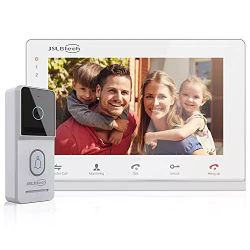 JSLBTech Videocitofono Campanello, 4-Fili 7’’ Monitor Cablata Video Citofoni Versione Notturna Infrarossi