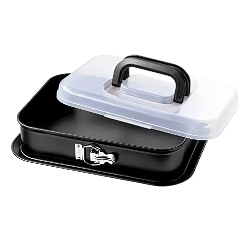 Kaiser Inspiration tortiera a cerniera quadrata 36 x 24 cm teglia rettangolare con coperchio