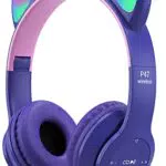 kieyeeno Cuffie per Bambini Senza Fili Stereo, Bluetooth Cuffie Adulti Orecchie di Gatto da Gioco con Microfono