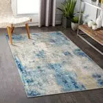 KIMODE Tappeto moderno astratto 90 x 150 cm, morbido antiscivolo e lavabile