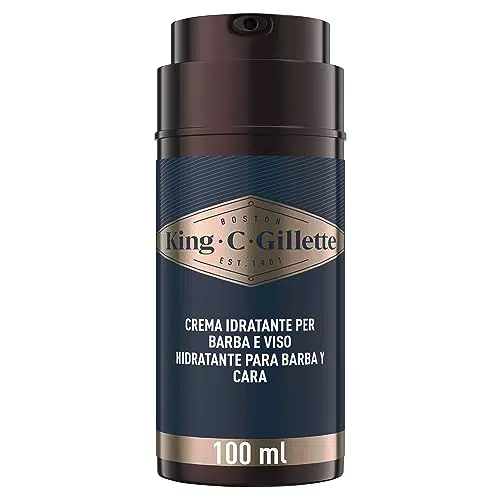 King C. Gillette Crema Idratante Viso Uomo e Barba, CURA BARBA UOMO