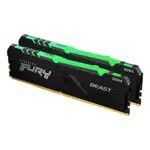 Kingston FURY Beast RGB 16GB 3600MT/s DDR4 CL17 Memoria Gaming Kit per Computer Fissi Kit da 2 KF436C17BBAK2/16