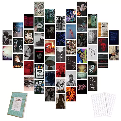 Kit Collage da Parete Poster, YloveM 50 Pezzi Collage Stampe da Parete Aesthetic Estetiche Kit Poster e stampe per Ragazze Ragazzi Dormitorio Camera da Letto Fotografico