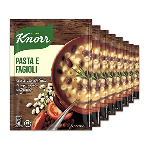Knorr Pasta e Fagioli - Confezione da 8 Pezzi - 1.46 kg