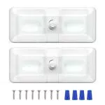 Kriogor 2Pcs Plafoniera LED 12V Camper, Plafoniera LED 12 volt per Camper 12V Interruttore Rotante con 1000LM Illuminazione Interna Camper per Rimorchio