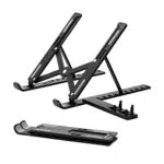 kwmobile Leggio Porta Laptop - Monitor Stand Computer Portatile - Cavalletto Tablet - Supporto e-Reader Regolabile - Sostegno Portatablet - nero