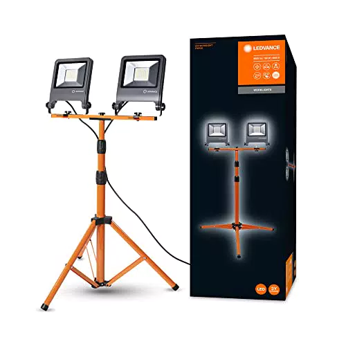 LEDVANCE Worklights Proiettore da Officina Tripod 2X50W Luce Naturale 4000K