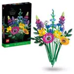 LEGO 10313 Icons Bouquet Fiori Selvatici Finti con Papaveri e Lavanda Artificiali