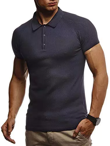 Leif Nelson LN7310 - Polo estiva da uomo, con colletto