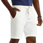 Leif Nelson Pantaloncini da uomo, bermuda in lino, in lino