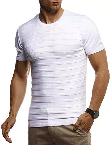Leif Nelson T-Shirt Uomo Estate Collo Rotondo, Maglietta Uomo vestibilità Regolare