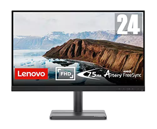 Lenovo L24e-30 Monitor - Display 24" FullHD Inclinazione regolabile - Raven Black -