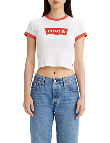 Levi's Giallo/Arancione Graphic Ringer Mini Tee