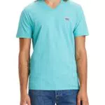 Levi's Original Housemark V-Neck, T-shirt Uomo, Blu