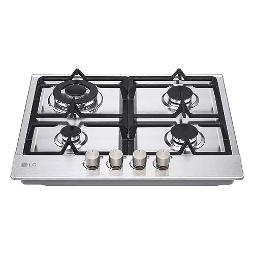 LG CBGZ2414S Piano Cottura 4 fuochi Gas, 60cm, Potenza 8