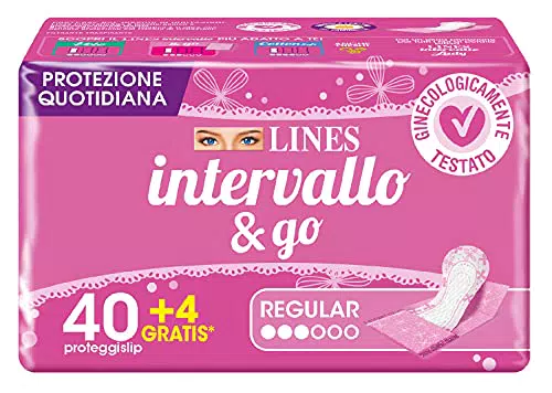 LINES INTERVALLO Ripiegato, Confezione da 44 Proteggislip