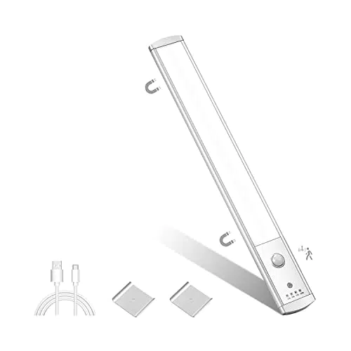 Luce Armadio LED con Sensore di Movimento, Luce Notturna Luminosità Regolabile 6500K Bianco 32cm