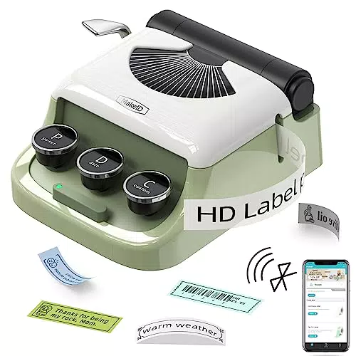 Makeid Q1 Etichettatrice Portatile a Nastro - Stampante Etichette Adesive Bluetooth per Organizzare Casa e Ufficio - Compatibile iOS e Android - Stampe Nitide