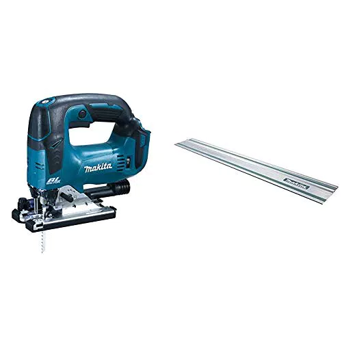 Makita DJV182Z - Caladora 18V litio BL + Makita 194368-5 - Guia de carril de 1.4 m para sierras circulares y de incision