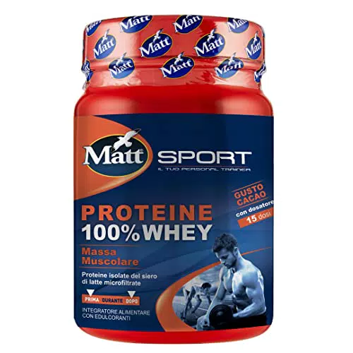 Matt Sport Proteine 100% Whey, Bevanda al Gusto Cioccolato