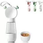 MHwan borraccia cane portatile, 2 in 1 da 350ML da borraccia per cani portatile