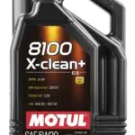 Motul 8100 X-Clean+ Olio 5W30 5L, Nero
