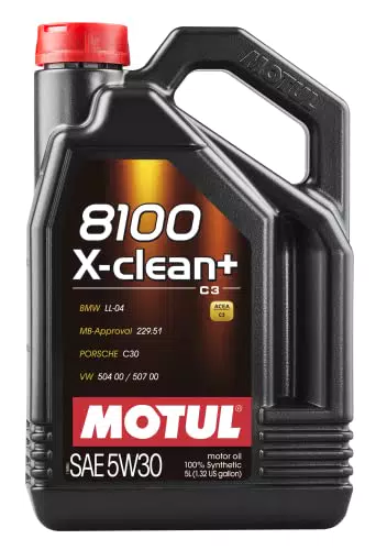 Motul 8100 X-Clean+ Olio 5W30 5L, Nero