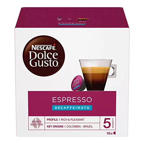 NESCAFÉ DOLCE GUSTO Espresso Decaffeinato Caffè, 6 Confezioni da 16 capsule