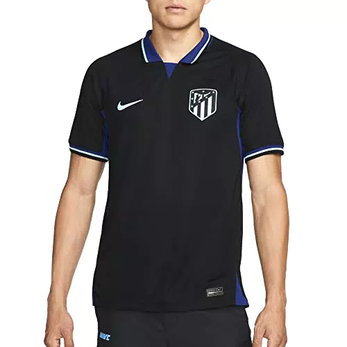 Nike DJ7671-011 ATM M NK DF STAD JSY SS AW Maglia Lunga Black/Deep Royal Blue/Copa M