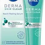 NIVEA Derma Skin Clear Night Peeling Siero, anti brufoli per una pelle visibilmente migliorata