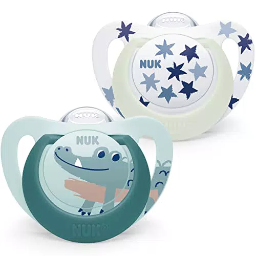 NUK Star Ciuccio per bambini, 6-18 Mesi, Succhietti notte e giorno