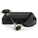 Obsidian Roller and Gua Sha, Face Roller, 100% Natural Obsidian Stone Set