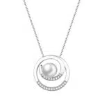 OIDEA Collana a forma di cuore, da donna, con ciondolo a forma di cuore