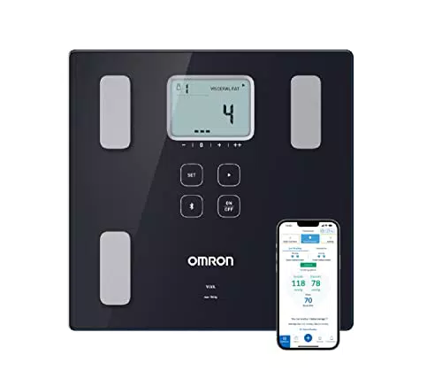 OMRON VIVA Bilancia smart e misuratore della composizione corporea Bluetooth con calcolo di grasso corporeo
