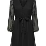 Only Onlcera 3/4 Short Dress Wvn Noos Vestito, Nero